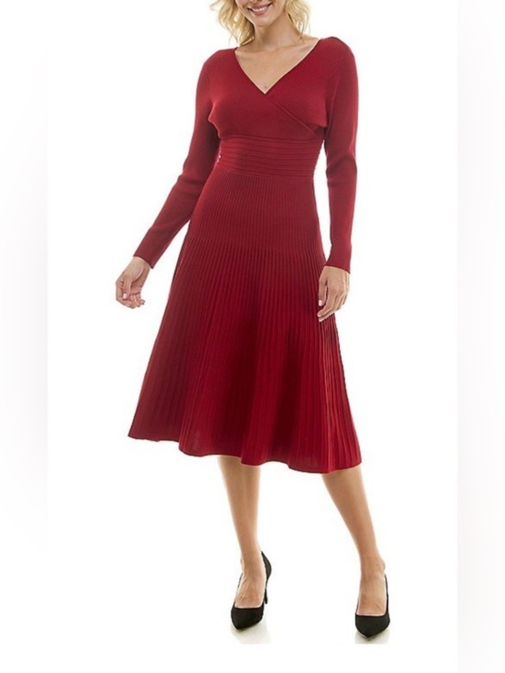 NEW…Taylor Ribbed Fit & Flare Sweater Dress